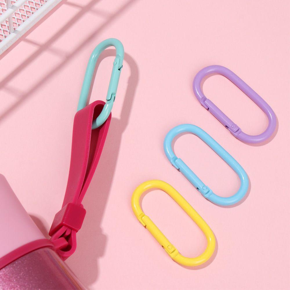 Set 5 Móc Kẹp Bầu Dục Bằng Hợp Kim Nhôm Mạ Điện Cho Túi Xách