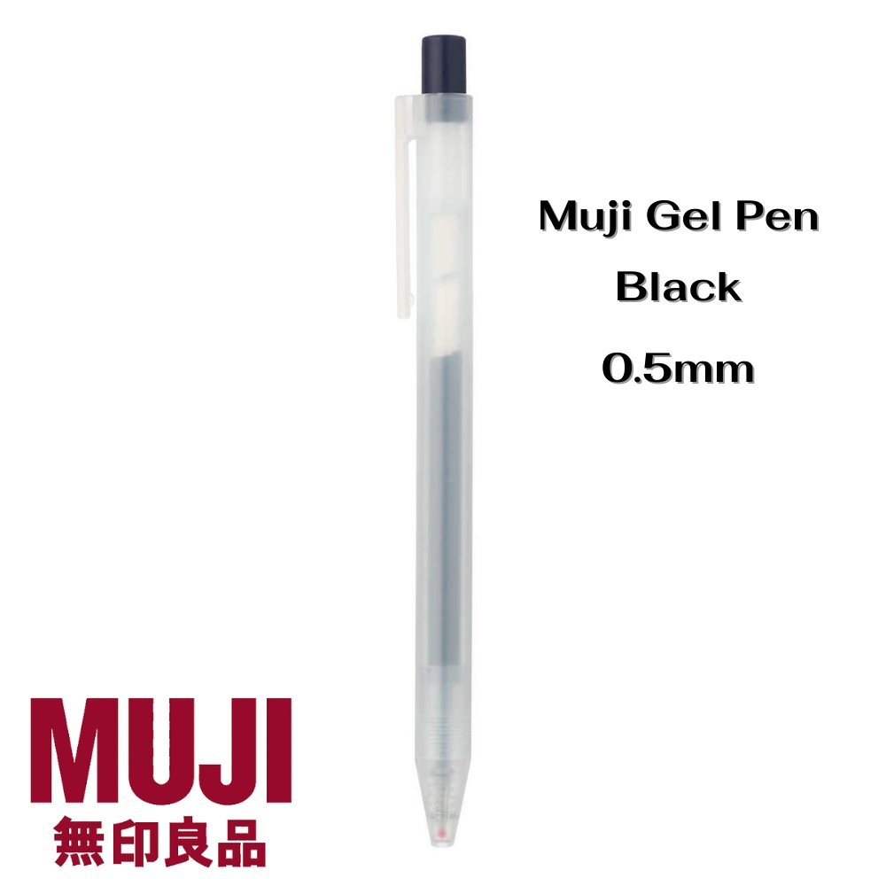 Bút bi bấm MUJI Nhật Bản ngòi 0.5 0.3 mm - ĐEN/XANH/XANH ĐEN