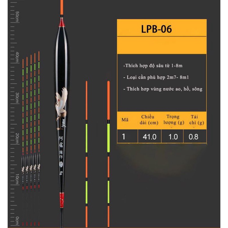 Phao Câu Đài Nano Hạc Trắng Cao Cấp Chống Loá, tăm nhỏ chì nhẹ,câu rô phi, diếc , chép siêu nhạy