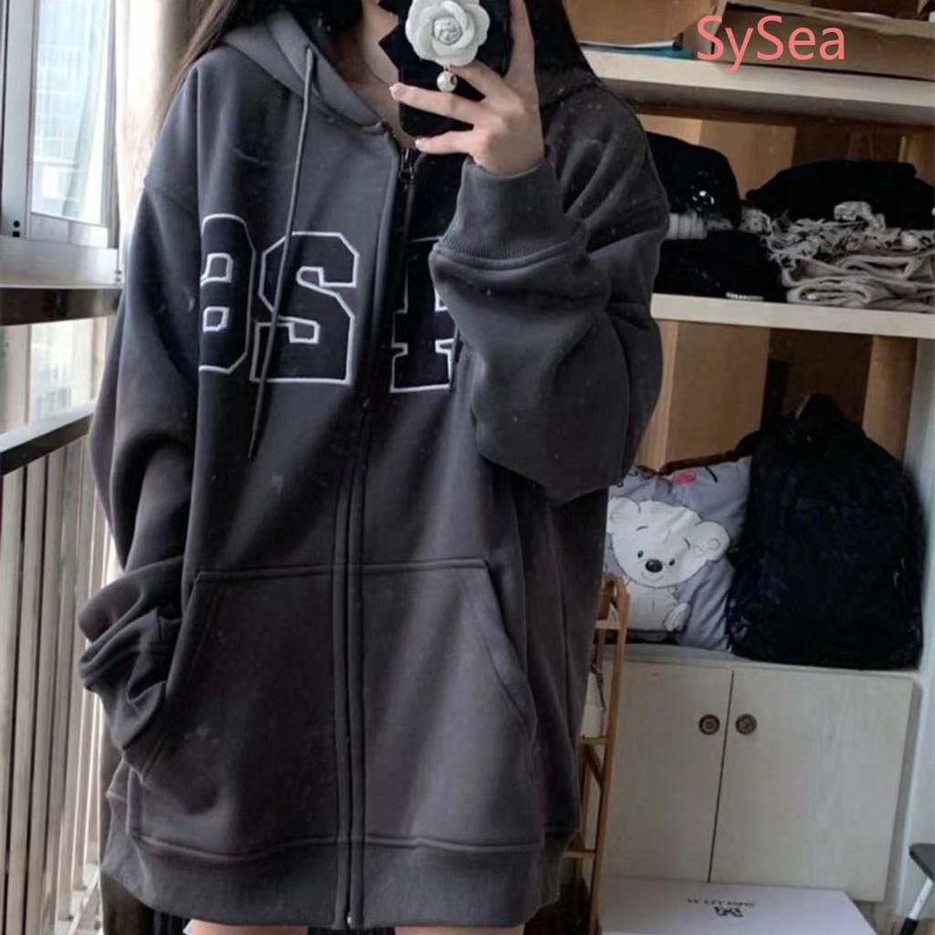 Áo khoác hoodie plus size phong cách thời trang năng động cho nữ