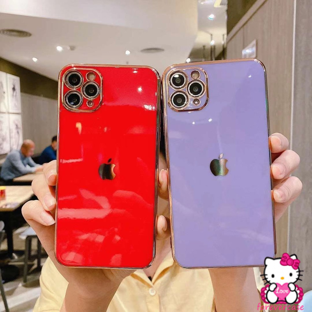 Sang Trọng Ốp Điện Thoại Tpu Mềm Viền Kim Loại Nhiều Màu Sắc Cho Iphone 11 Pro Max X Xs Max Xr 6 6s 8 7 Plus