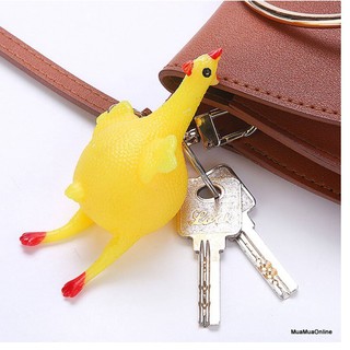 1 MÓC KHÓA HÌNH CON GÀ ĐẺ TRỨNG VUI NHỘN