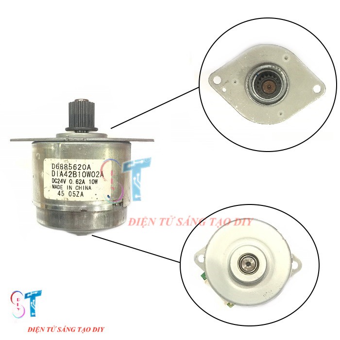 Động Cơ Brushless Không Chổi Than Chế Quạt 12V – 24V 10W Trục 6mm Lưng Sắt