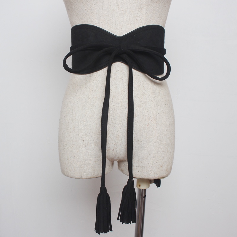 Thắt Lưng Nhung Thắt Nơ Tua Rua Thời Trang Chất Lượng Cao Cho Nữ