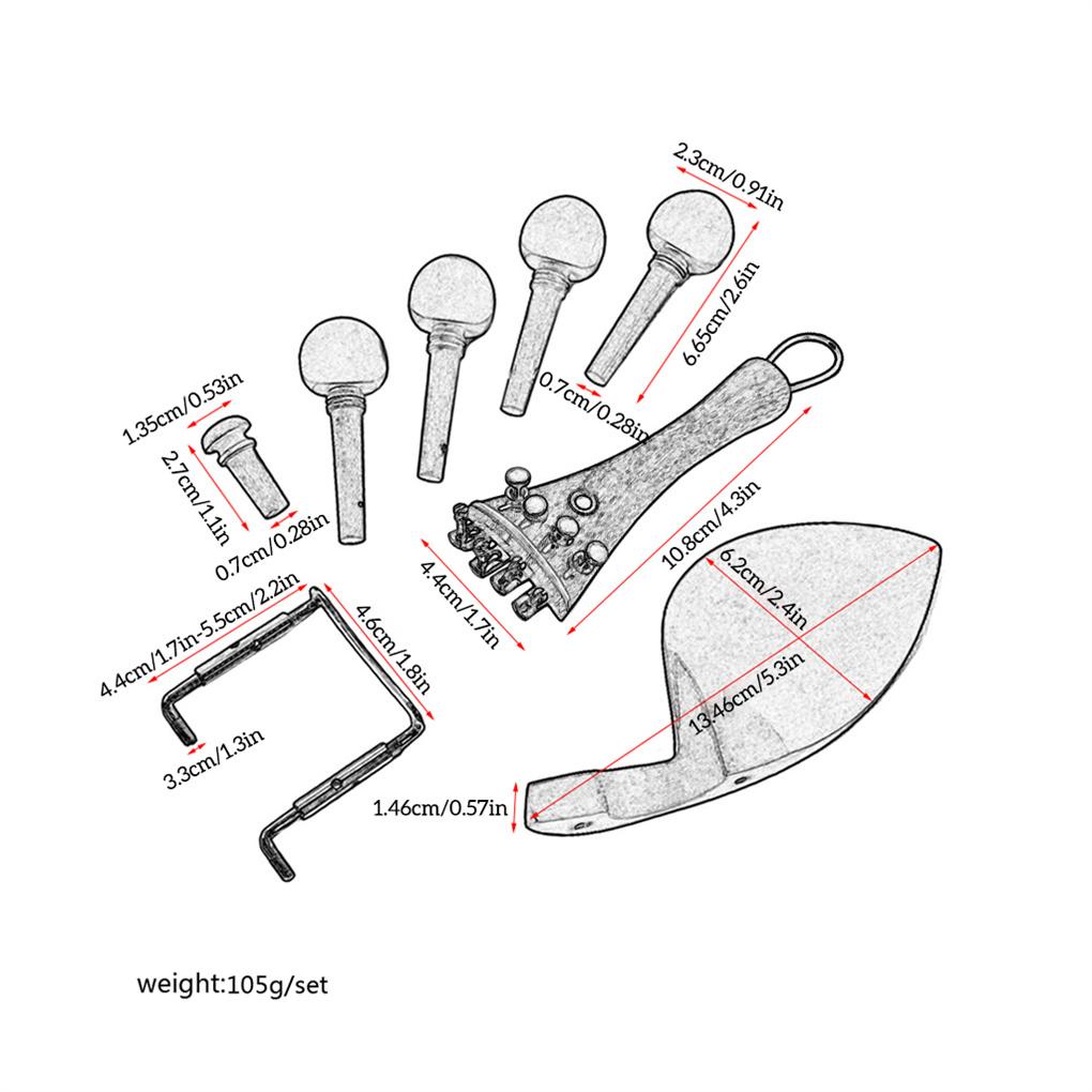 Bộ Chốt Chỉnh Dây Đàn Violin 4 / 4 Chuyên Nghiệp Cho Người Mới Bắt Đầu