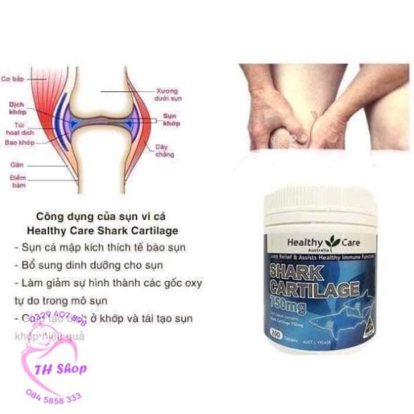 Freeship Sụn Vi Cá Mập - Healthy Care Shark Cartilage 750mg 200 Viên