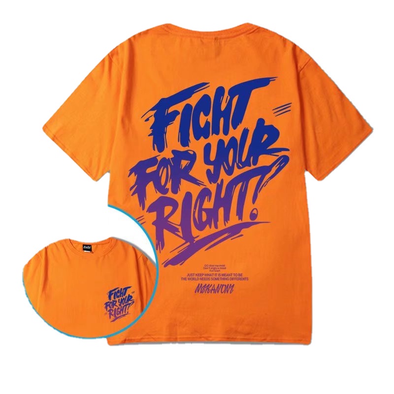 【M-8XL】Áo Thun Nam In Chữ Xu Hướng Hip Hop Đường Phố Mới