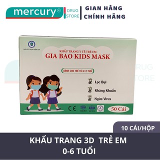 Khẩu trang Gia Bảo Kid 4 lớp kháng khuẩn cho bé từ 6-12 tuổi