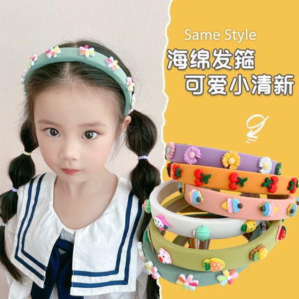 Băng Đô Cài Tóc Đính Hoa Hoạt Hình Cho Bé Gái