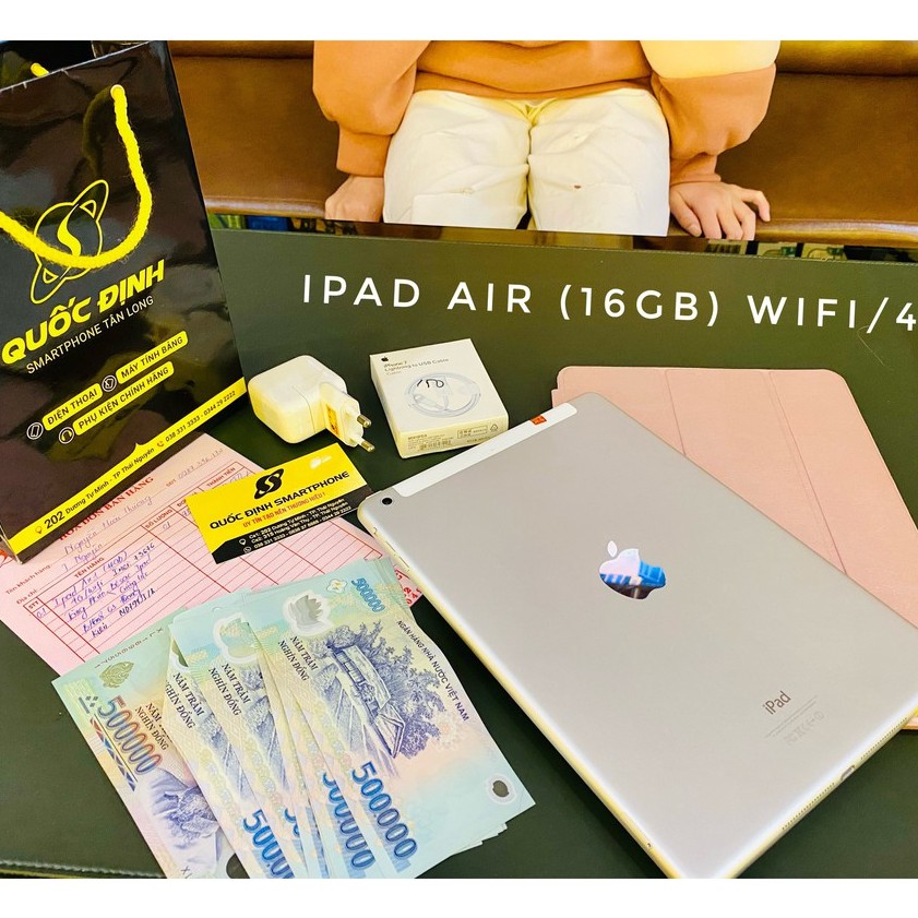 iPad Air 1 - 16Gb (Wifi + 4G) - Zin Đẹp 99% Như Mới (BH 6 tháng)