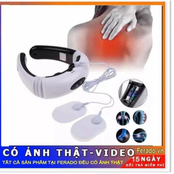 Máy mát xa cổ vai gáy - MÁY MASSAGE CỔ 3D XUNG ĐIỆN GIẢM ĐAU KẾT HỢP TRỊ LIỆU RỐI LOẠN TIỀN ĐÌNH