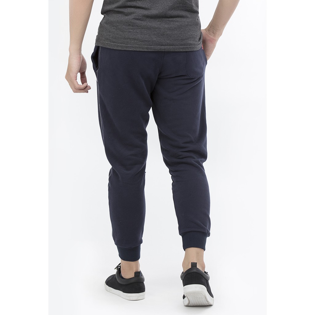 Quần dài jogger nam form rộng Phúc An 1060 (đen - xám)