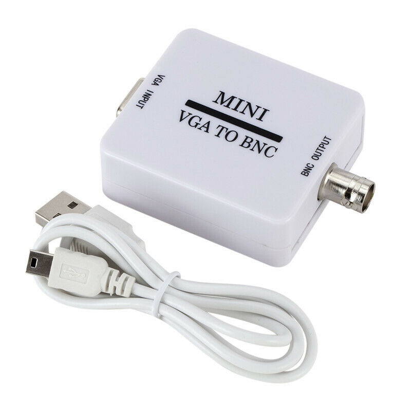 Mini VGA to BNC Video Converter Digital Composite AV Adapter Box for HDTV