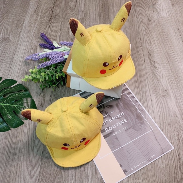 [YÊU CỰC] - Nón/mũ lưỡi trai in hình Pikachu ngộ nghĩnh siêu đáng yêu (6M-2Y)