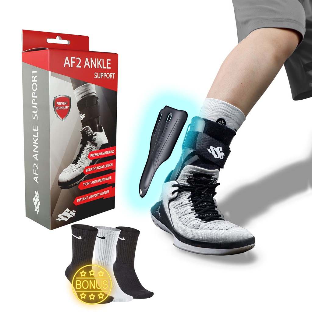 Nẹp Cổ Chân AF2 Ankle Support băng mắt cá bóng rổ bóng đá cố định mắt cá chân hỗ trợ bảo vệ tập luyện cường độ cao - SSS