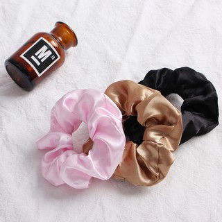 Dây cột tóc vải Scrunchies satin lụa đủ màu