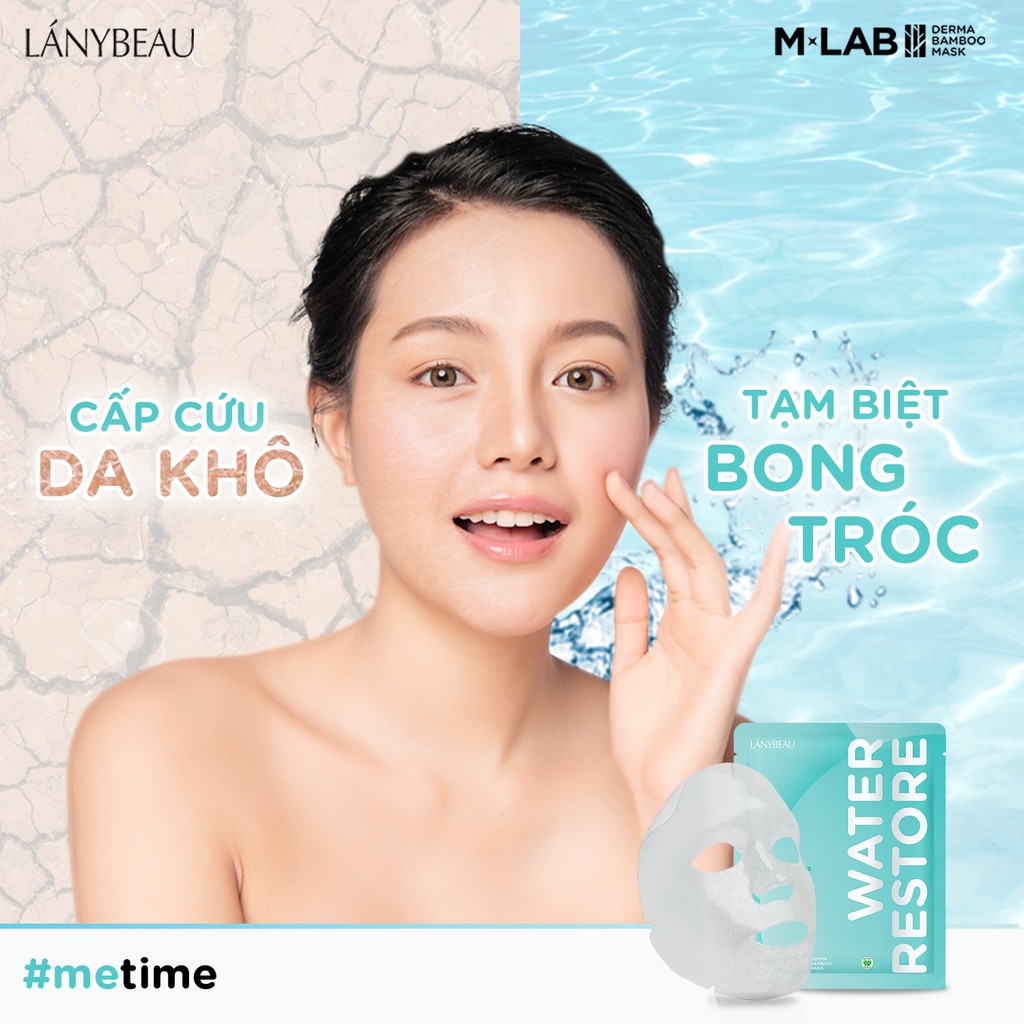 Mặt nạ dưỡng da cấp ẩm sâu, dưỡng ẩm MLAB Derma Bamboo Water Restore (28g/miếng)