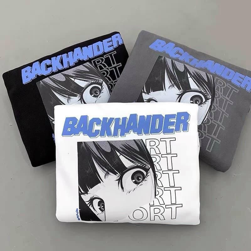 Áo thun dài tay form rộng hình Cô gái Backhander_Áo unisex dài tay thu đông basic, cá tính