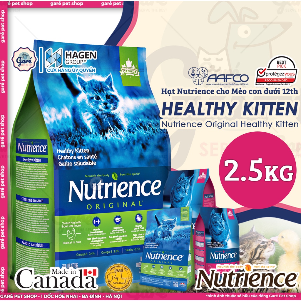 2.5kg - Hạt Kitten Nutrience dành cho Mèo con dưới 12 tháng tuổi - Nutrience Original Healthy Kitten