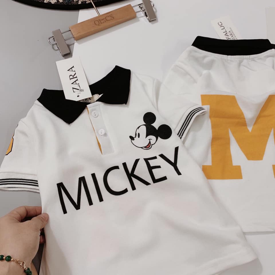 Áo Phông Mickey Cổ Đức Bé Trai