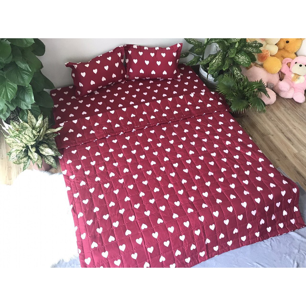 HCM Bộ chăn hè ga gối poly dành cho đệm 1m2x2m
