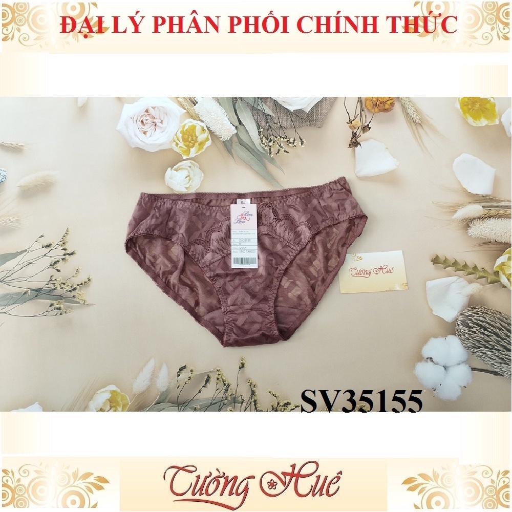 Quần lót nữ Bon Bon SV35155 ren thêu, lưng vừa.