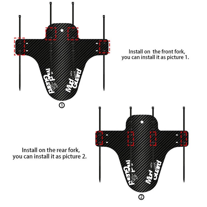 FENDER Set 4 Dây Cáp JP5 Chắn Bùn Cho Xe Đạp Leo Núi MTB