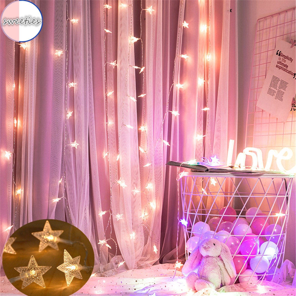 Dải đèn LED 3M 20 bóng hình ngôi sao trang trí tiệc cưới