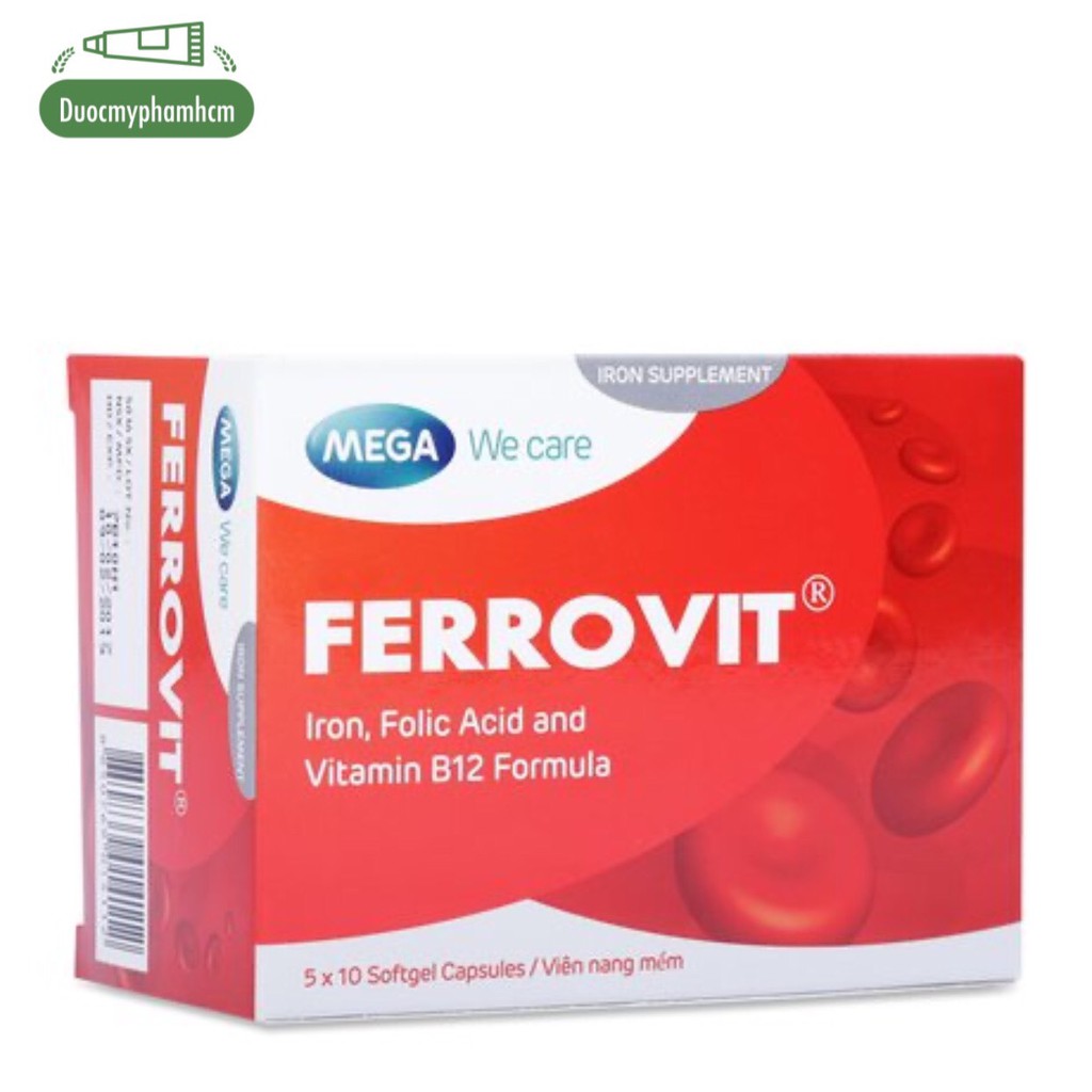 Viên bổ sắt FERROVIT - Hộp 50 viên