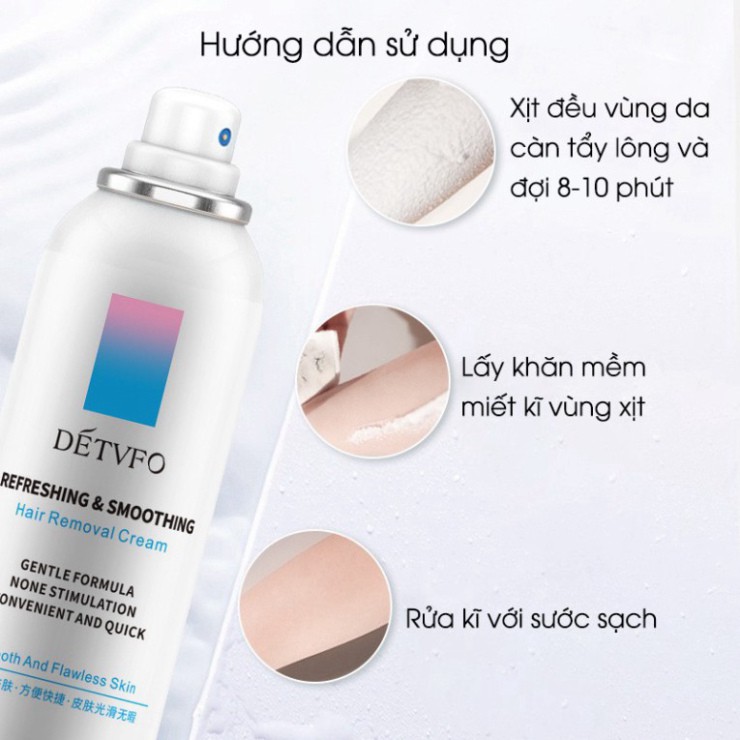 [FreeShip - LOẠI 1] Kem tẩy lông tay lông chân lông nách dạng chai xịt bọt dung tích 150ml lành tính không gây đau rát | BigBuy360 - bigbuy360.vn