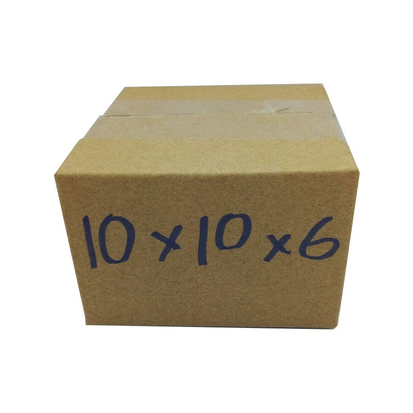 Hộp thùng carton 10 x 10 x 6cm 3 lớp DOCONU. Thùng gói hàng cỡ nhỏ