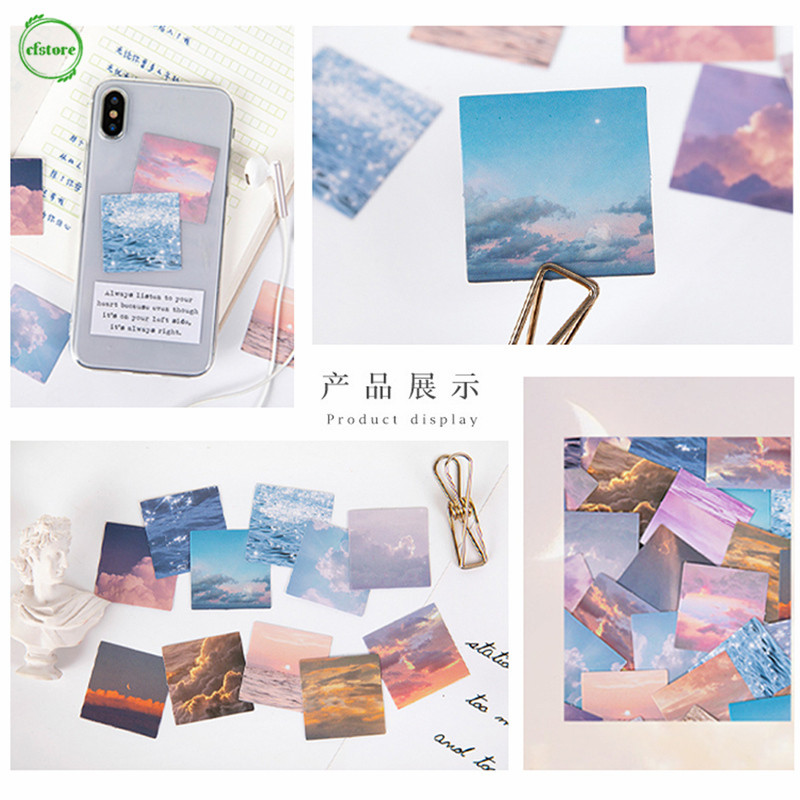 Hộp 46 miếng dán trang trí hình đám mây độc đáo xinh xắn