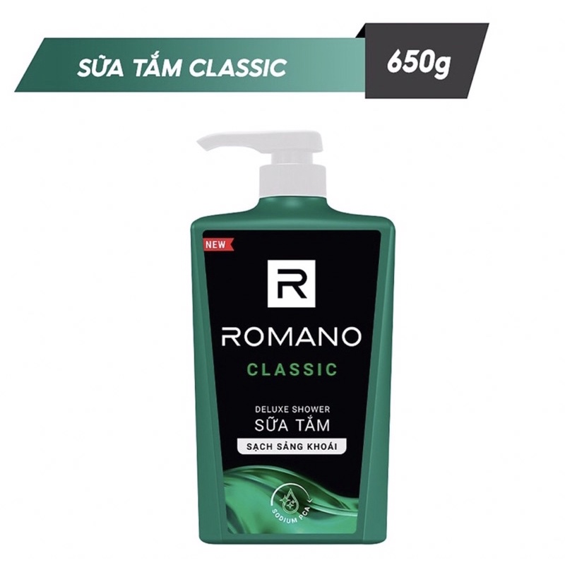 Sữa Tắm Cao cấp Romano 650g/chai