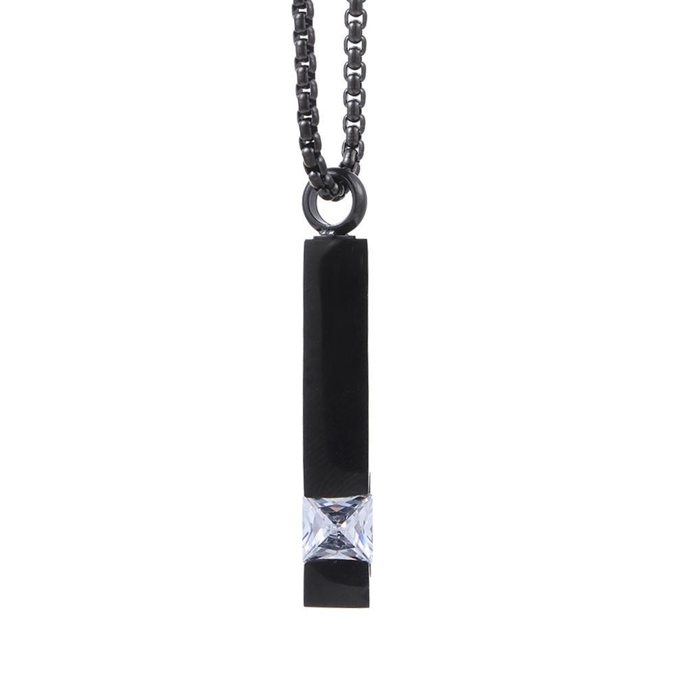 Vòng cổ Thép Titan Mặt Khắc Chữ Urn Độc Đáo Thời Trang Mới