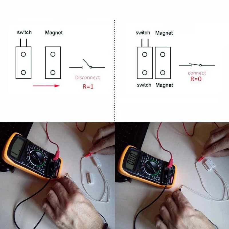 Công tắc cảm biến Mc-38 có dây từ tính cho hệ thống cảnh báo gia đình Gsm Pstn