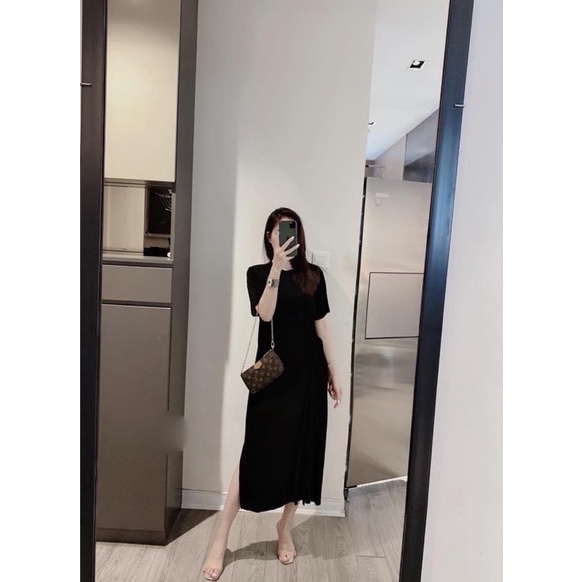 ĐẦM SUÔNG TĂM SOẮN EO GỌN DÁNG dài tới bắp chân