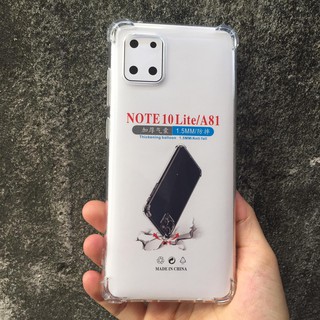Ốp lưng samsung note 10 lite dẻo trong suốt chống sốc bảo vệ 4 gốc