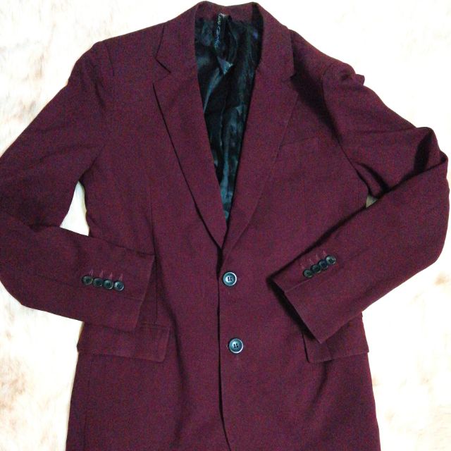 Áo Blazer đỏ đô Secondhand Hàn Quốc