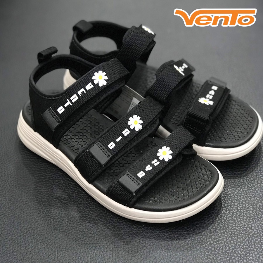 Sandal Vento SD-NB106 Màu Đen Họa Tiết Hoa Cúc