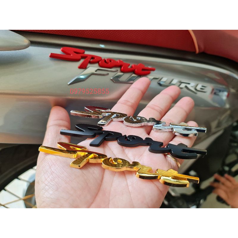 1 TEM NHÔM DÁN XE- SPORT- TURBO