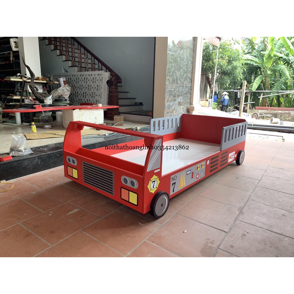 Giường Trẻ Em hình xe cứu hoả.