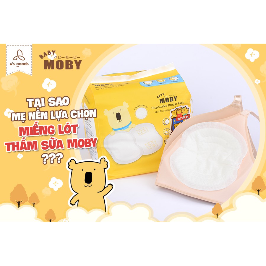 Hộp 60 Lót thấm sữa MOBY cao cấp
