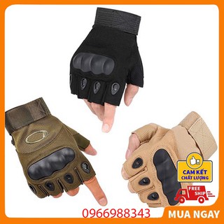 Găng tay oakley ngắn ngón loại 1 - găng tay xe máy, tập gym oakley thể thao hàng chính hãng