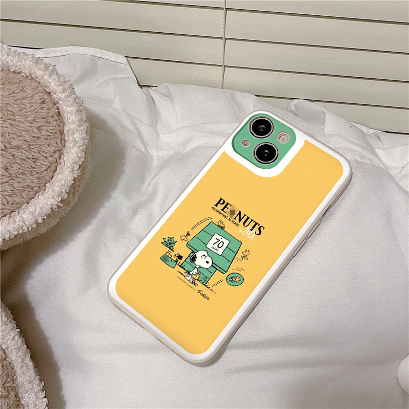 Ốp iphone - Ốp lưng iphone cạnh vuông Peanut dành cho ip 6 đến 14promax - ng055