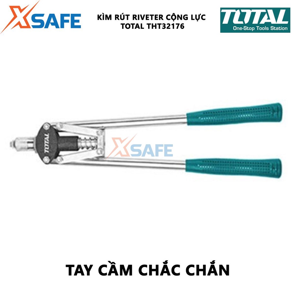 Kìm rút rivet 17 inch TOTAL THT32176, kích thước áp dụng 3.2mm, 4mm, 4.8mm - chính hãng
