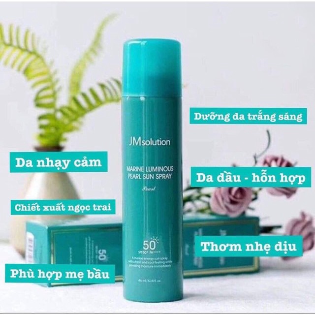 Xịt Chống Nắng Làm Trắng Bảo Vệ Da Jm Solution Pearl Marine and Glow Luminous Sun Spray 180ml - Viebeauty | BigBuy360 - bigbuy360.vn