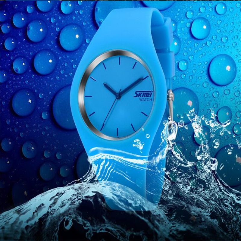 Đồng Hồ Quartz Dây Silicone Chống Thấm Nước