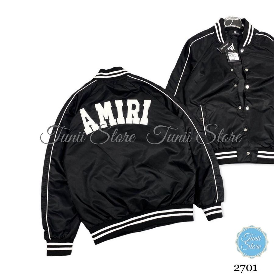 Áo Khoác Gió Thu Đông AMR0917 Phối Viền Trắng Lưng May Chữ Da Nổi - Áo Gió Đôi Nam Nữ - Tunii Store