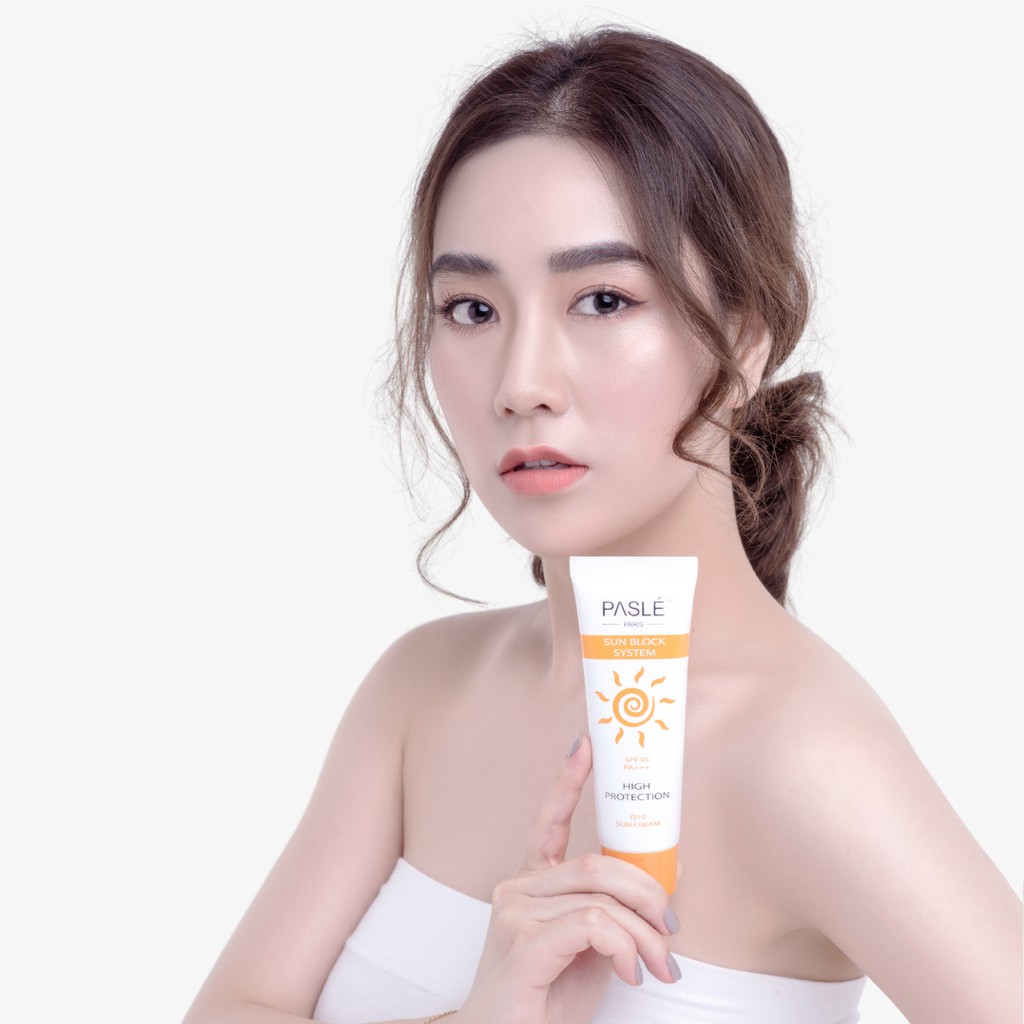 Kem Chống Nắng Q10 SUN CREAM PASLÉ Nâng Tông Da [SPF50 PA+++] - 75g/ tuýp