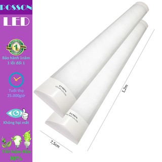 Giá Tốt -  2 Đèn bán nguyệt 1m2 tuyp Led 1,2m 36w sáng trắng-vàng nắng Posson LTC-120-120G